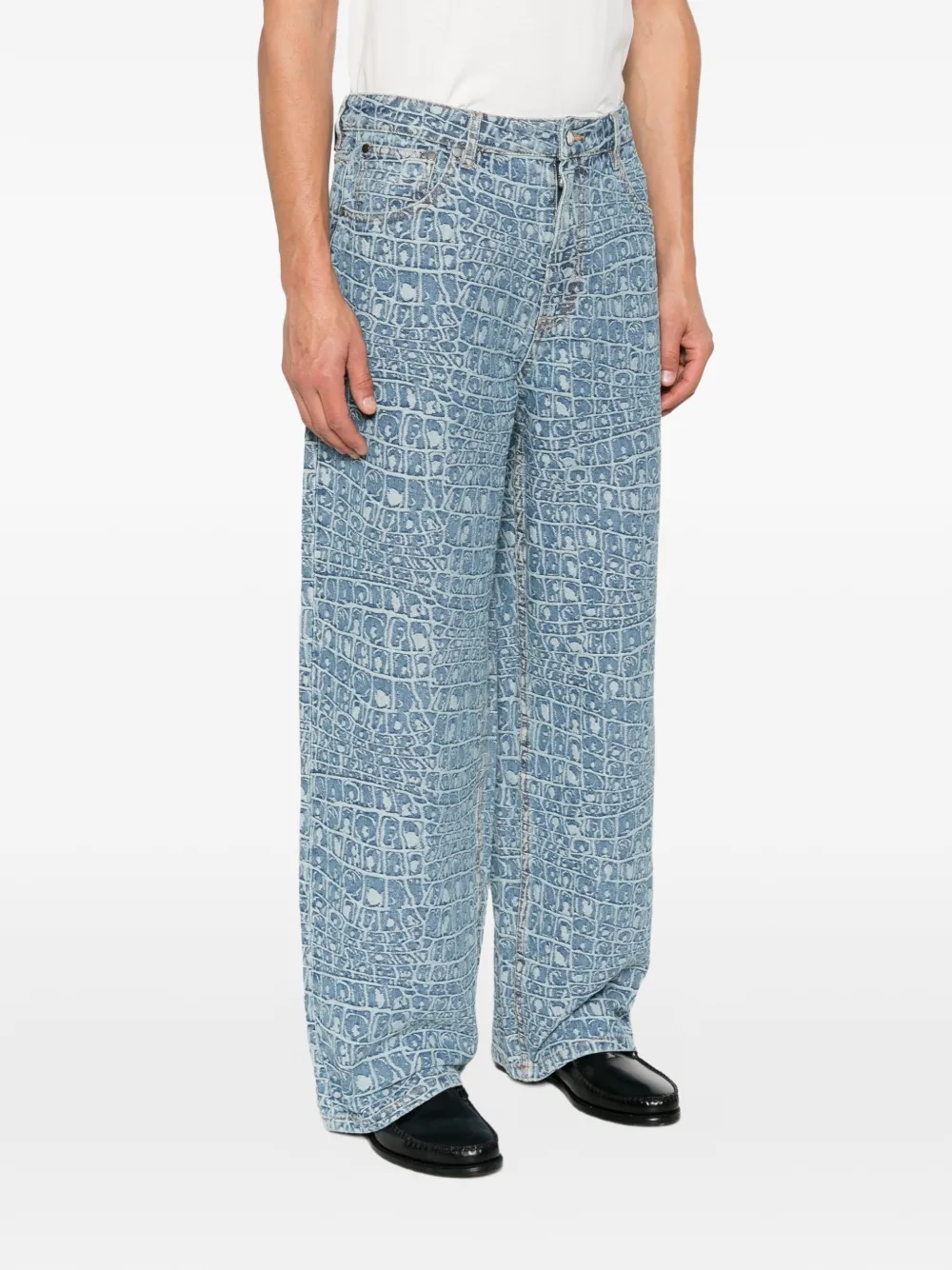 Daily Paper Jeans met jacquard-patroon Blauw