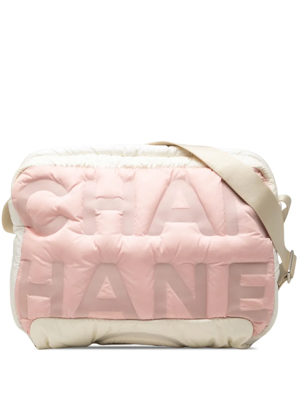 CHANEL Pre-Owned 2018-2019 CC Nylon Doudoune crossbody bag - Rosa