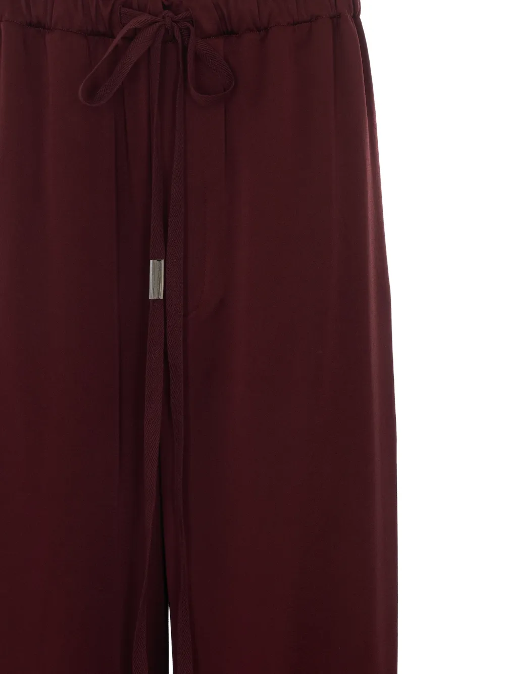 Ann Demeulemeester Nevi Lace-detail Trousers in Red, view 4