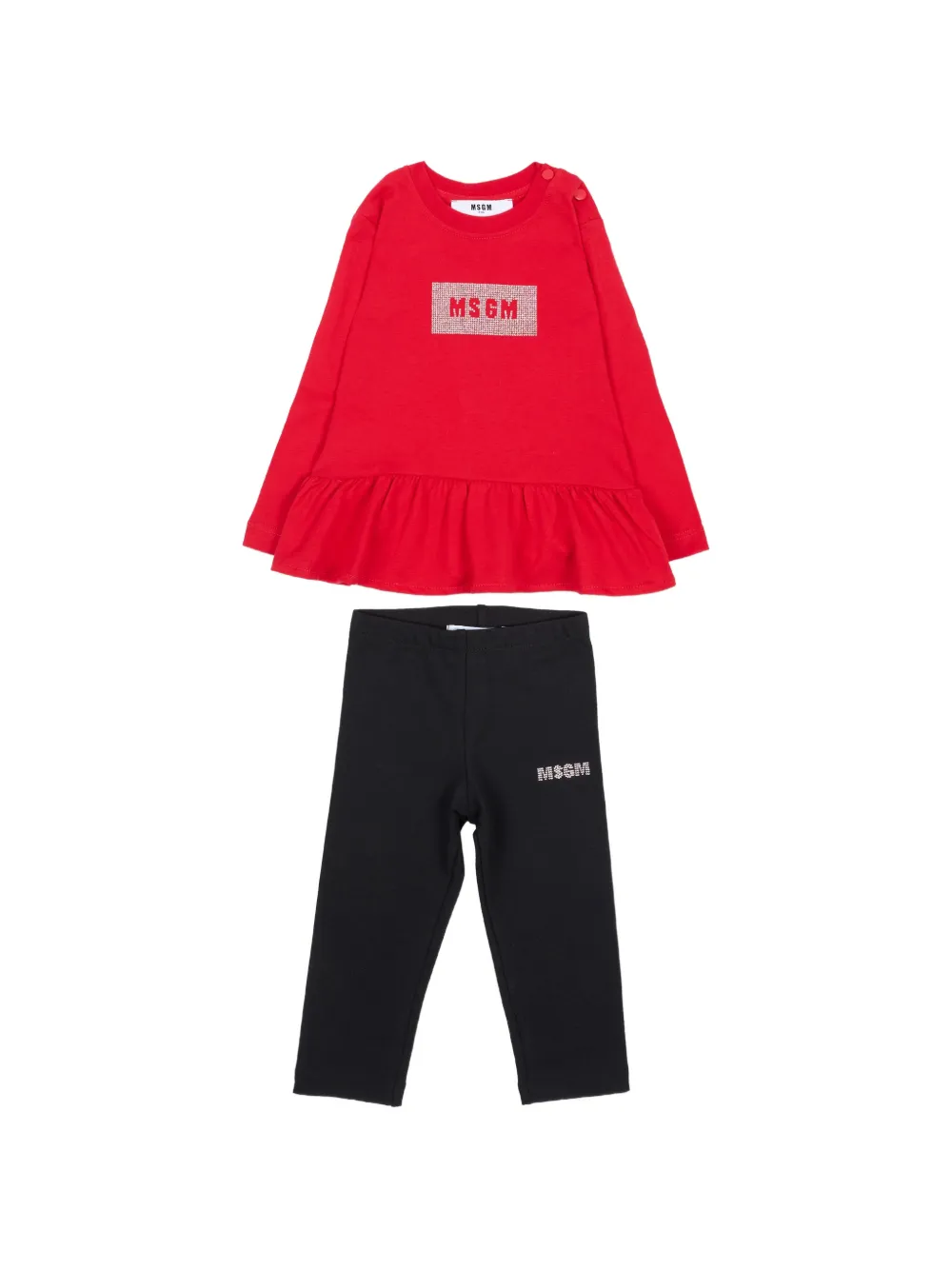 MSGM Kids Trainingspak met logoprint Rood