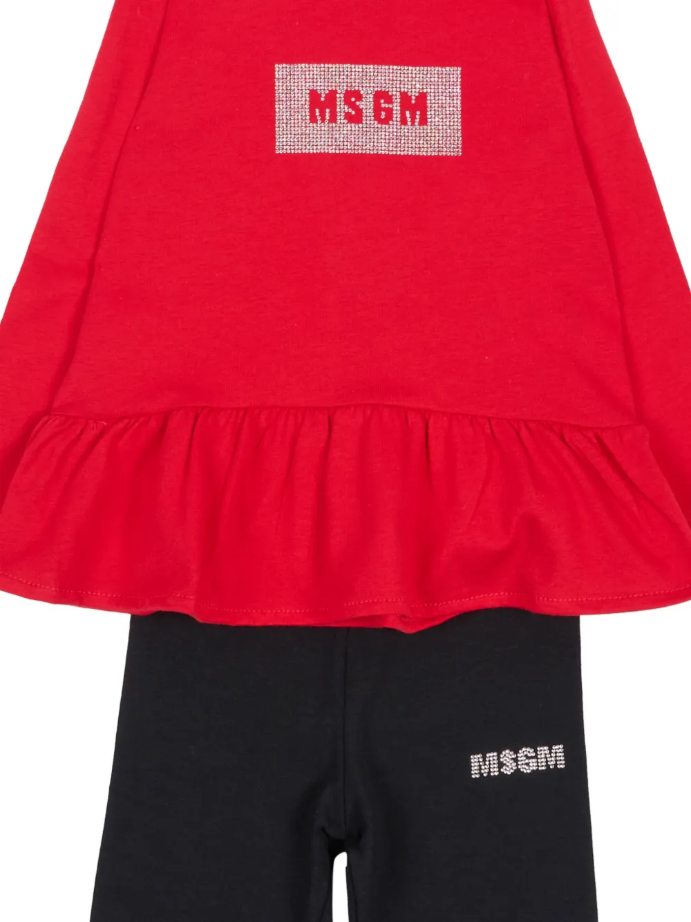 MSGM Kids Trainingspak met logoprint Rood