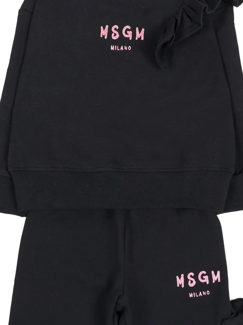 MSGM Kids ruffled tracksuit Zwart