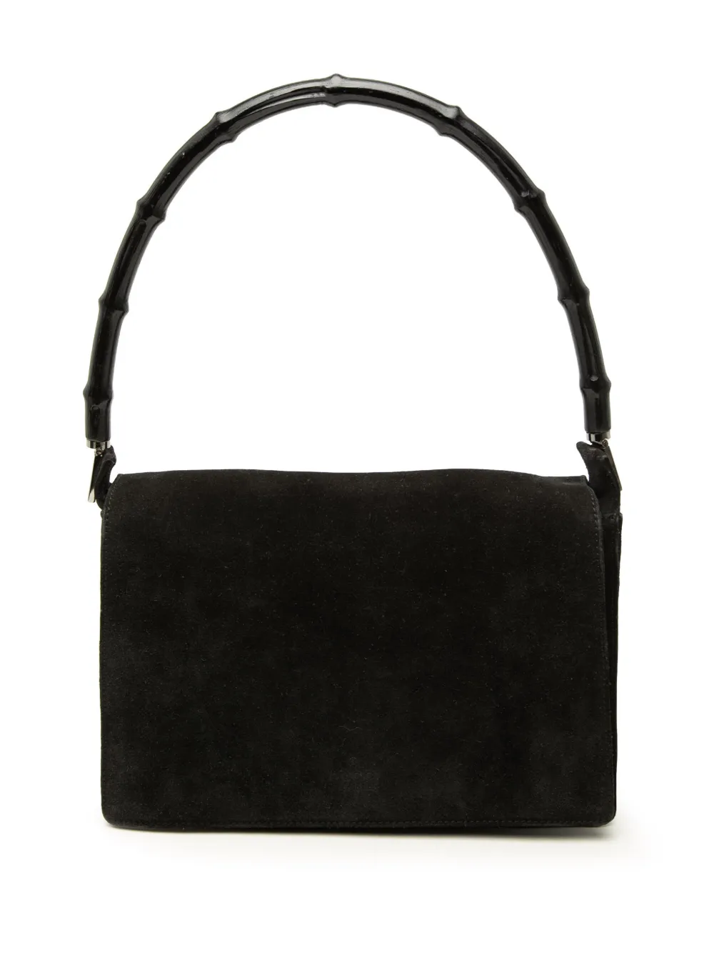 Gucci Pre-Owned sac à main en daim à détails en bambou (20e siècle) - Noir