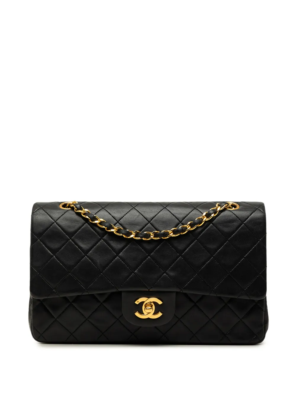 CHANEL Pre-Owned 1989-1991 Medium Classic Lambskin Double Flap shoulder bag - Nero