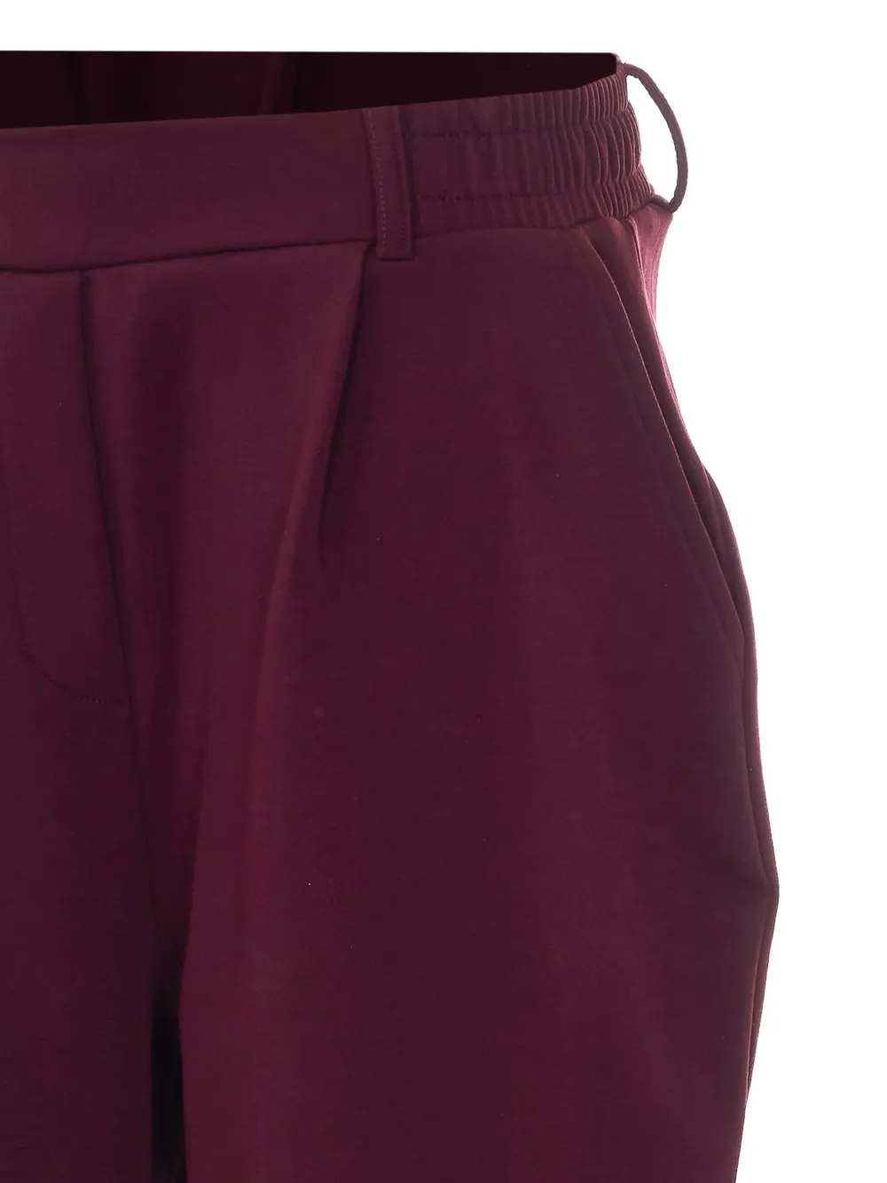 OWN Plooibroek met toelopende pijpen Rood