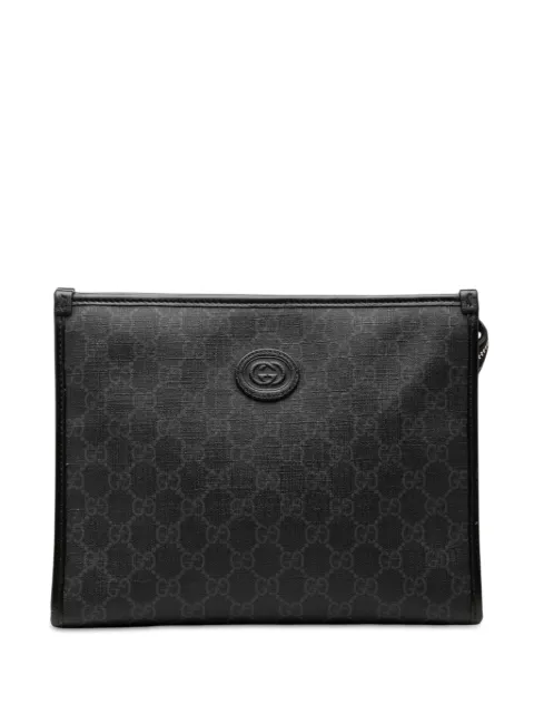 Gucci Pre-Owned 2016-2026 GG Supreme Retro Interlocking G clutch bag