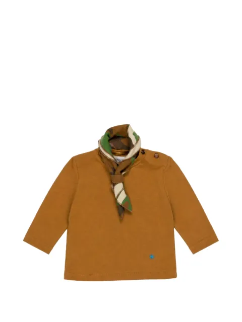 Manuel Ritz Kids foulard-detail long-sleeve T-shirt