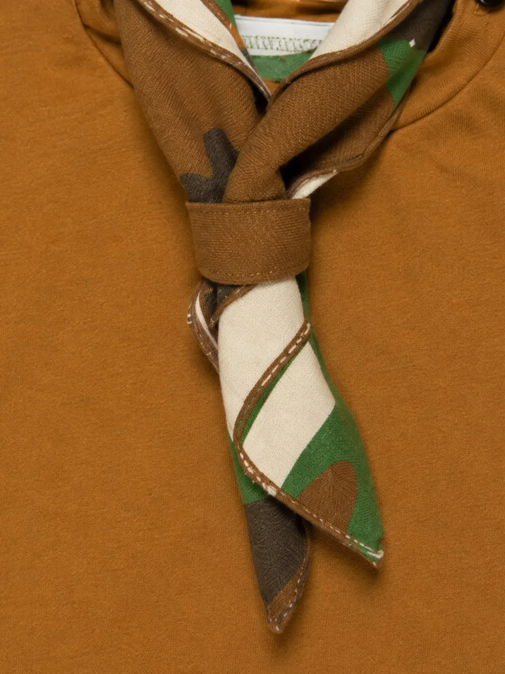Manuel Ritz Kids T-shirt met sjaaldetail en lange mouwen Bruin