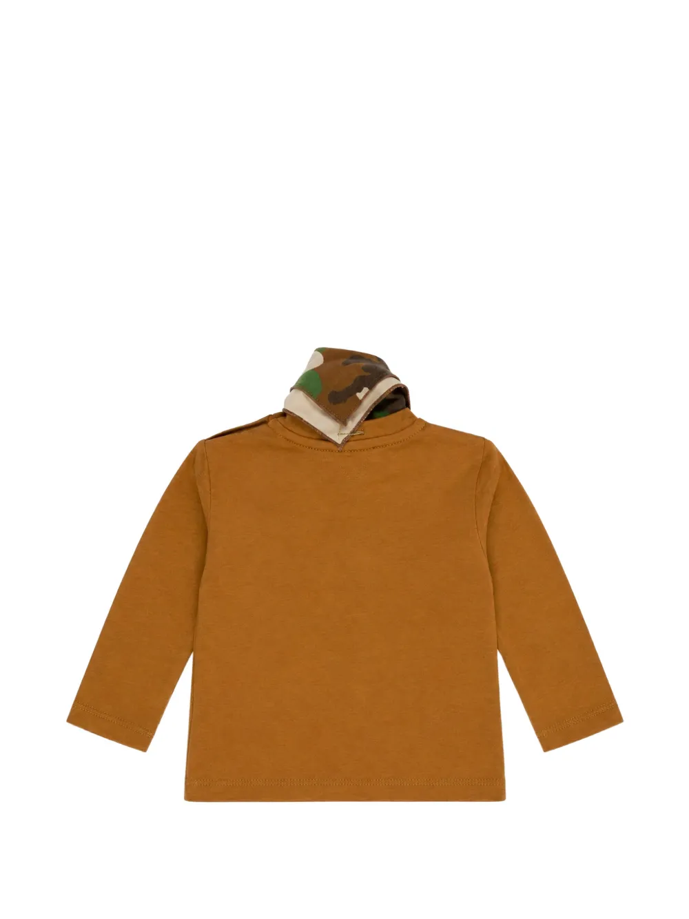 Manuel Ritz Kids T-shirt met sjaaldetail en lange mouwen Bruin