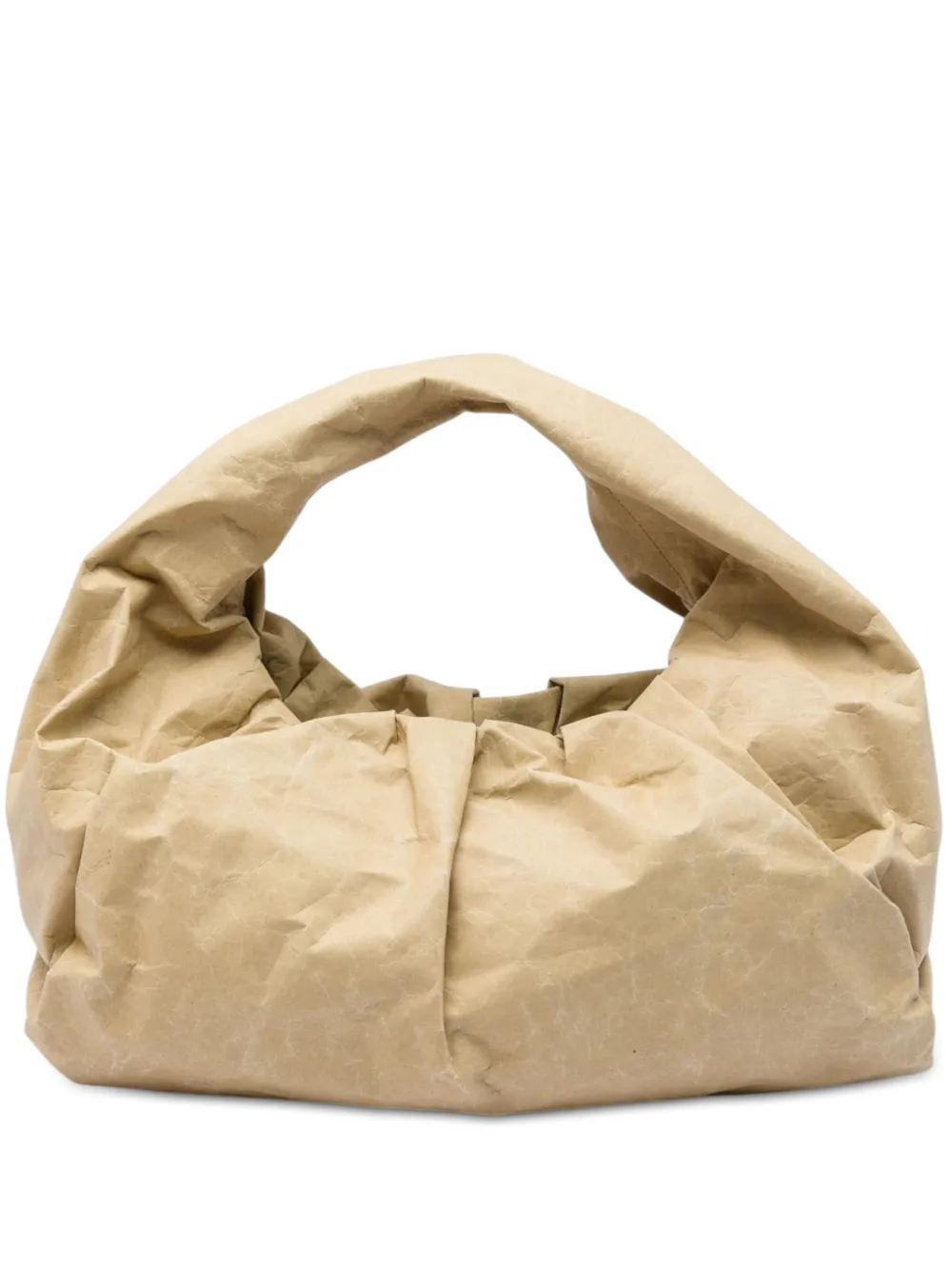 Bottega Veneta Pre-Owned 2012-2026 große The Pouch Schultertasche aus Kraftpapier - Nude