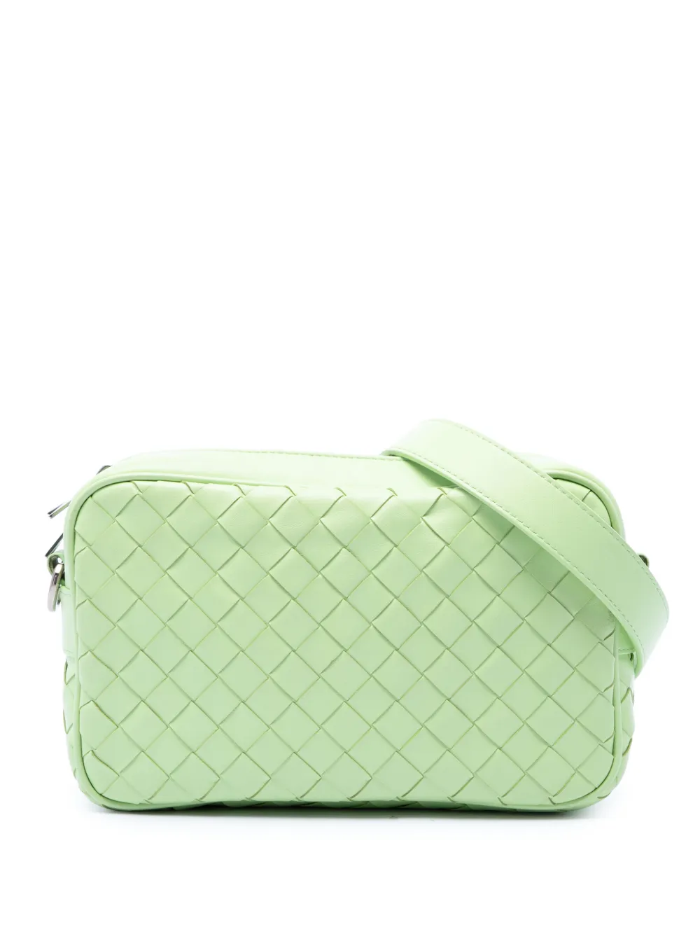 Bottega Veneta Pre-Owned 2012-2026 kleine Intrecciato Umhängetasche aus Nappaleder - Grün