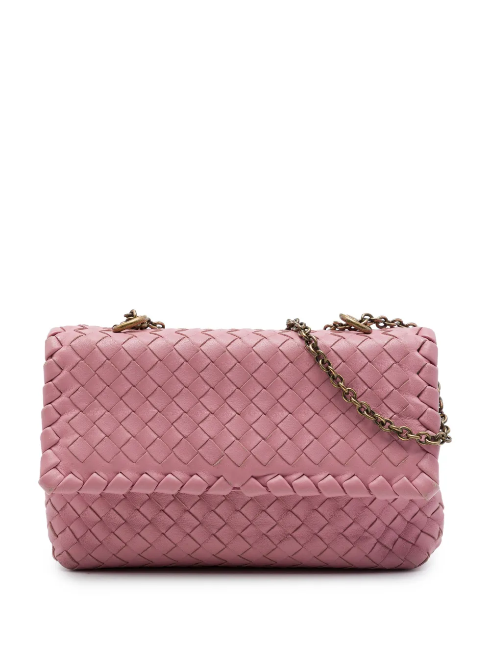 Bottega Veneta Pre-Owned 2012-2026 kleine Intrecciato Olimpia Schultertasche aus Nappaleder - Rosa