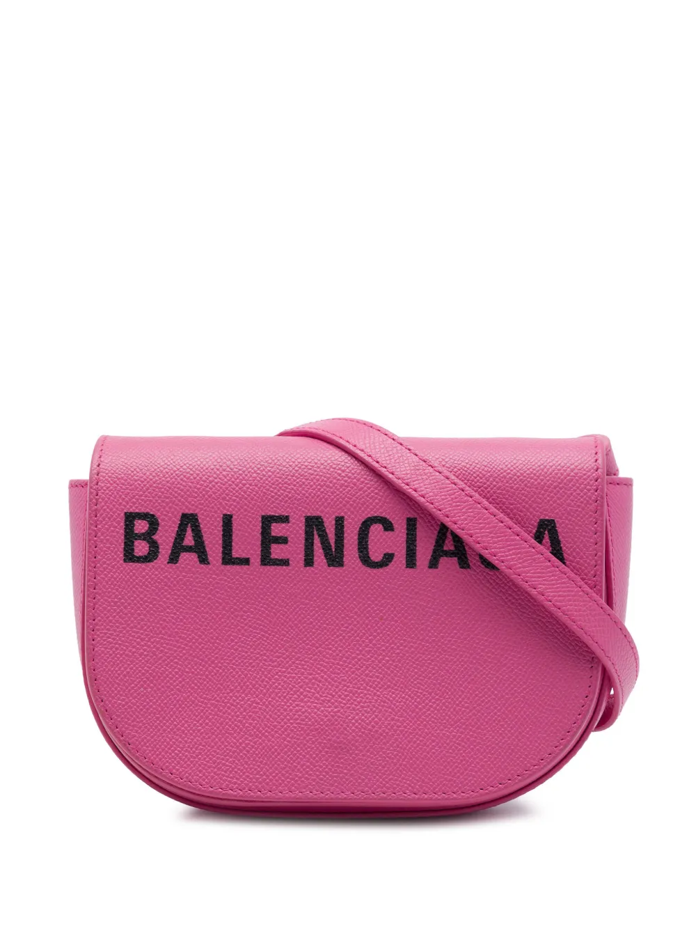 Balenciaga Pre-Owned 2019 gekörnte Ville Day XS Umhängetasche mit Logo aus gekörntem Kalsbleder - Rosa