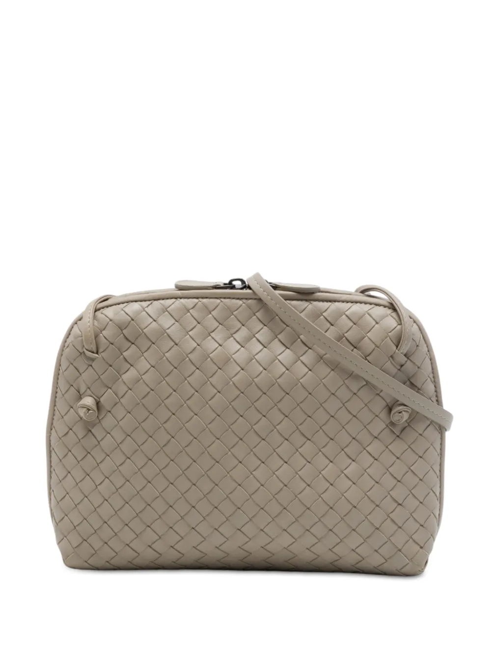 Bottega Veneta Pre-Owned 2012-2026 Nappa Intrecciato Nodini crossbody bag - Grey