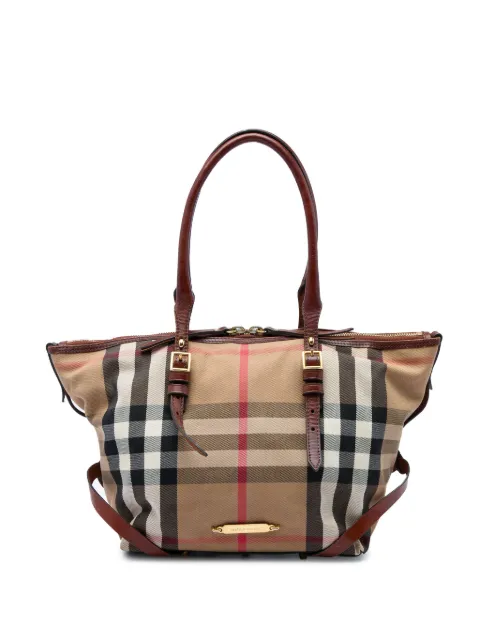 Burberry Pre-Owned 2000-2017 Small House Check Canvas Bridle Salisbury tote bag