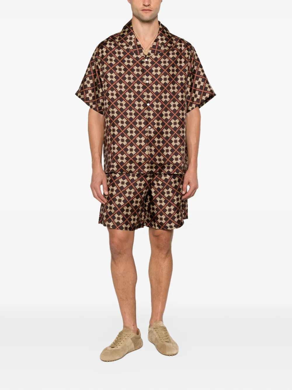 AMIRI MA Quad bermuda shorts met trekkoord Bruin