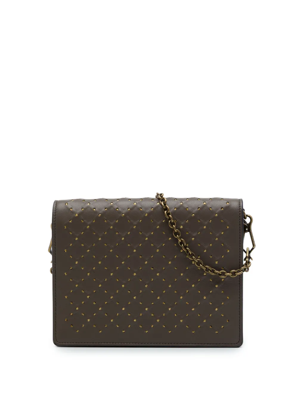 Bottega Veneta Pre-Owned 2012-2026 Catena Umhängetasche aus Nappaleder mit Nieten und Kettenriemen - Braun