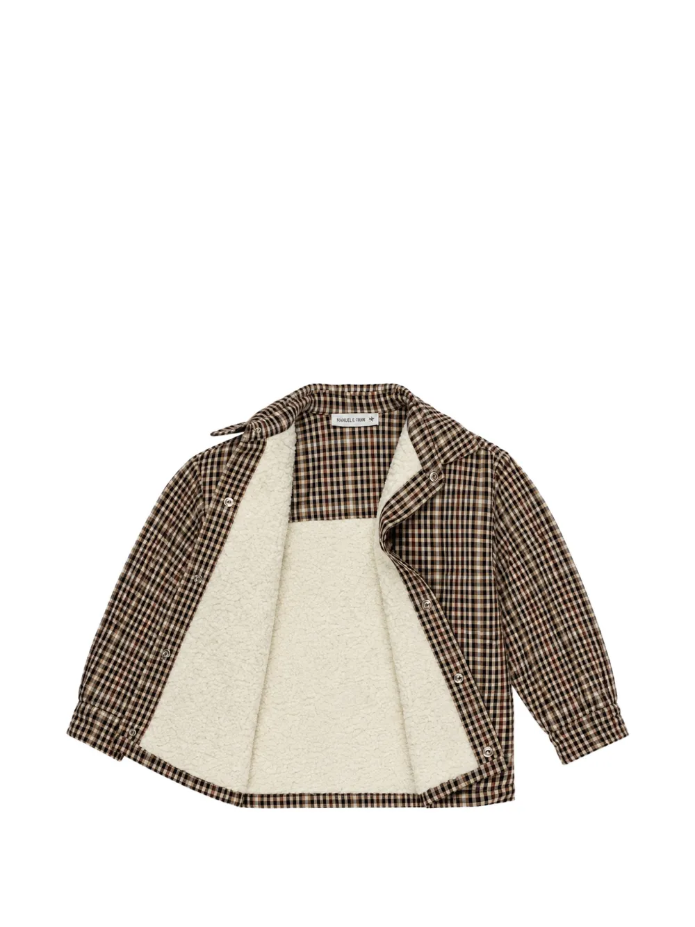 Manuel Ritz Kids check-pattern faux-fur-lined bomber jacket Bruin