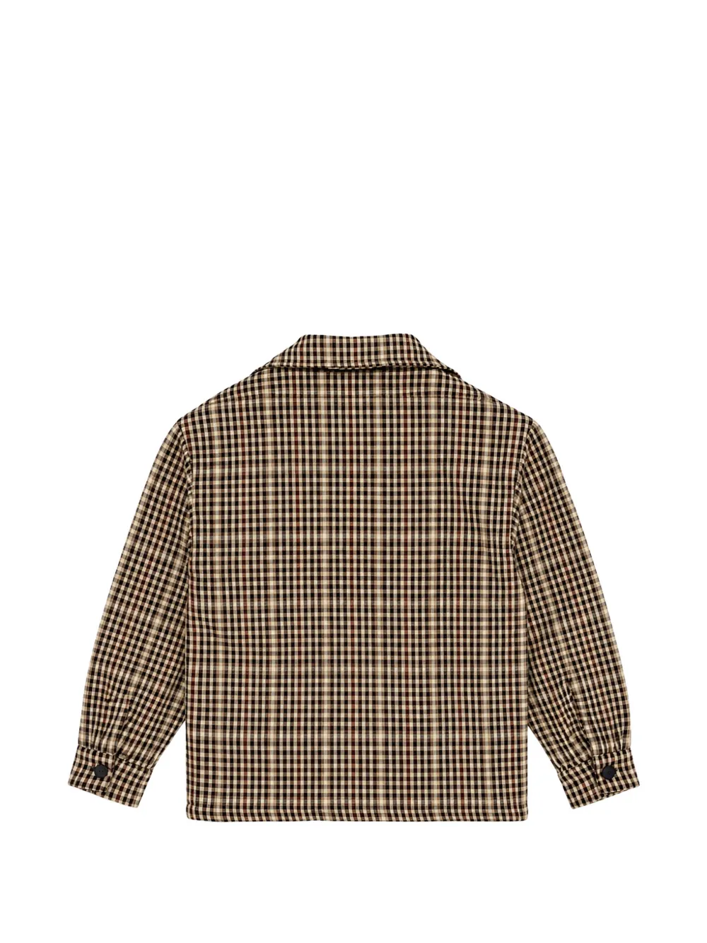 Manuel Ritz Kids check-pattern faux-fur-lined bomber jacket Bruin