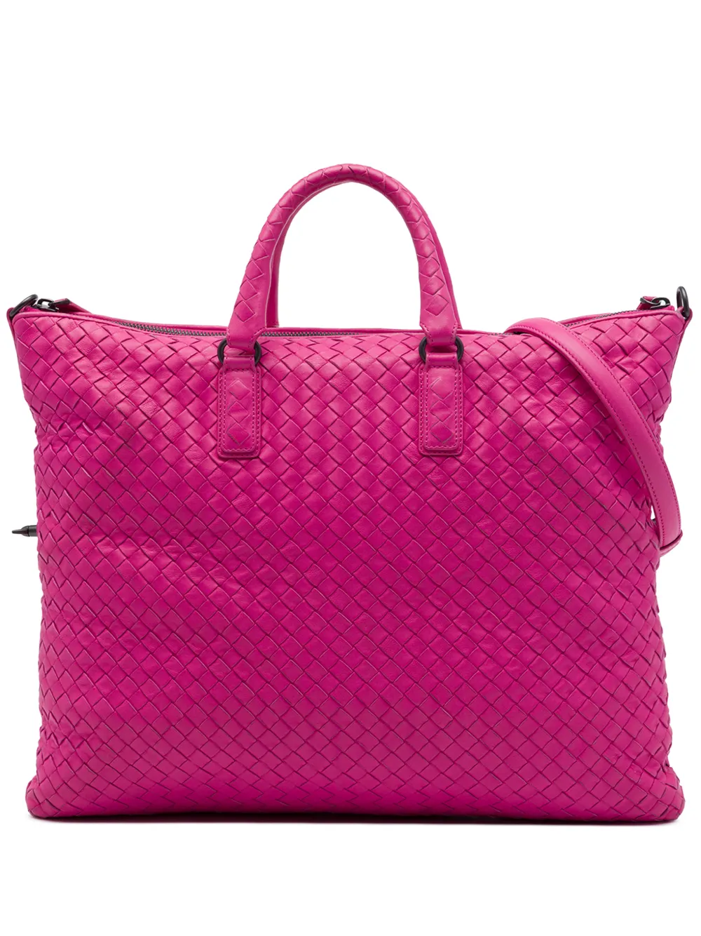 Bottega Veneta Pre-Owned 2012-2026 mittelgroße Intrecciato Satchel-Tasche aus Nappaleder - Rosa