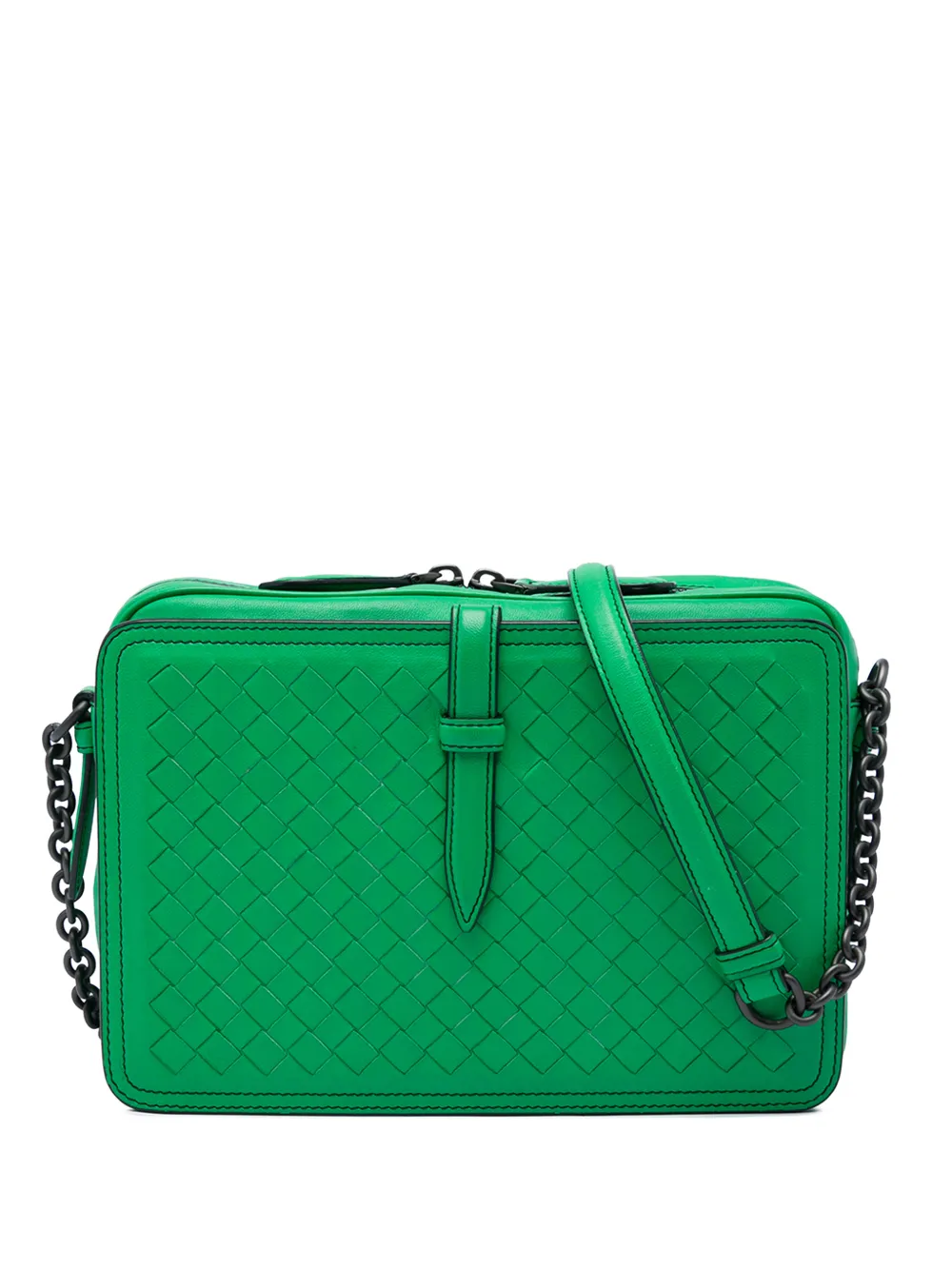 Bottega Veneta Pre-Owned 2012-2026 Intrecciato Schultertasche aus Nappaleder - Grün