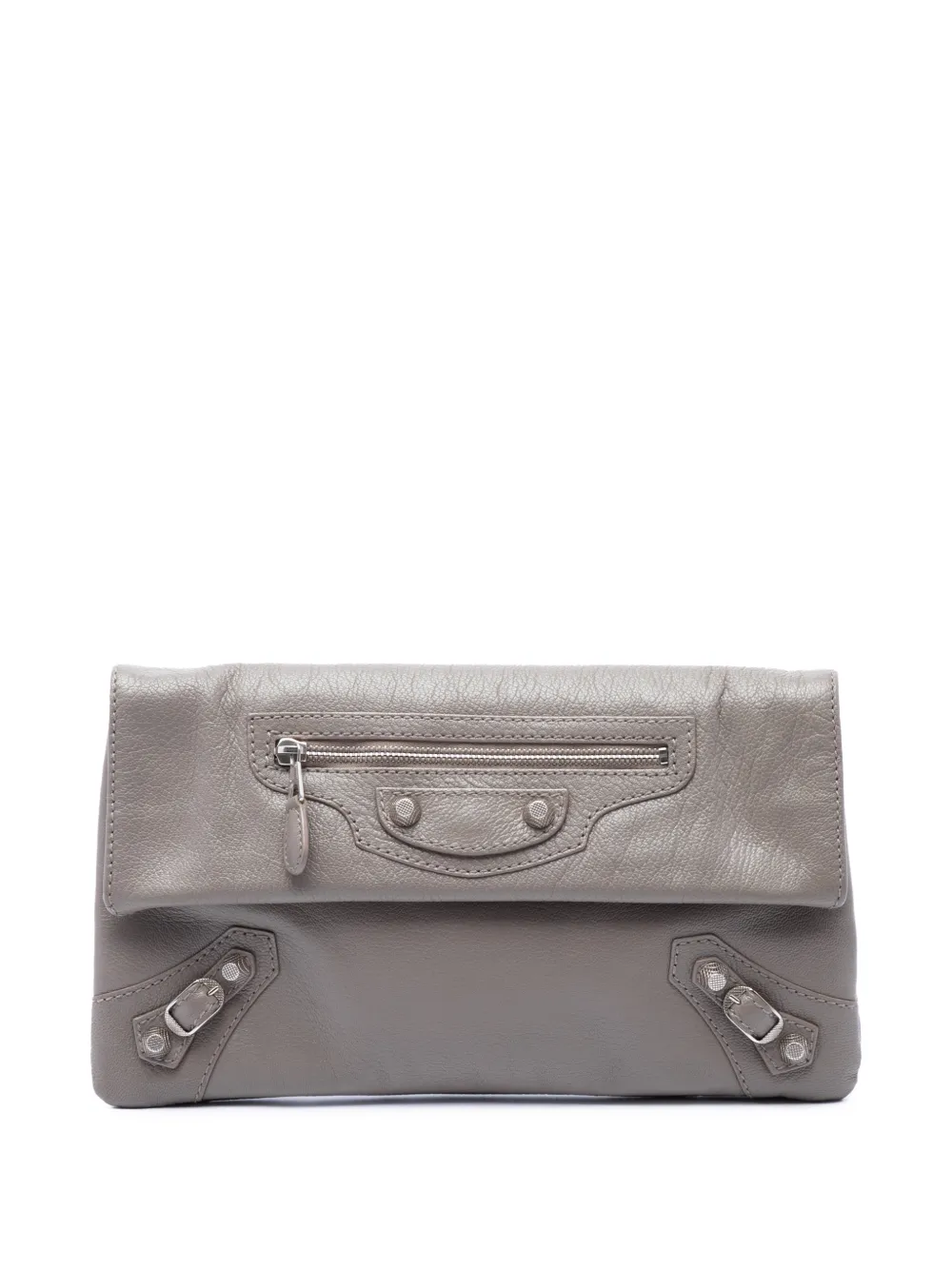 Balenciaga Pre-Owned 2005-2026 Motocross Giant Envelope Clutch 12cm - Braun
