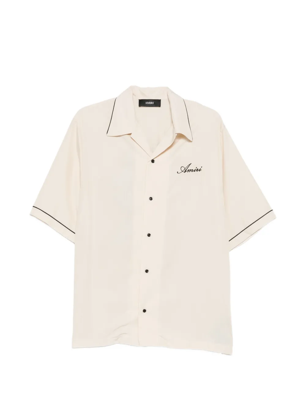AMIRI graphic-patch camp-collar shirt