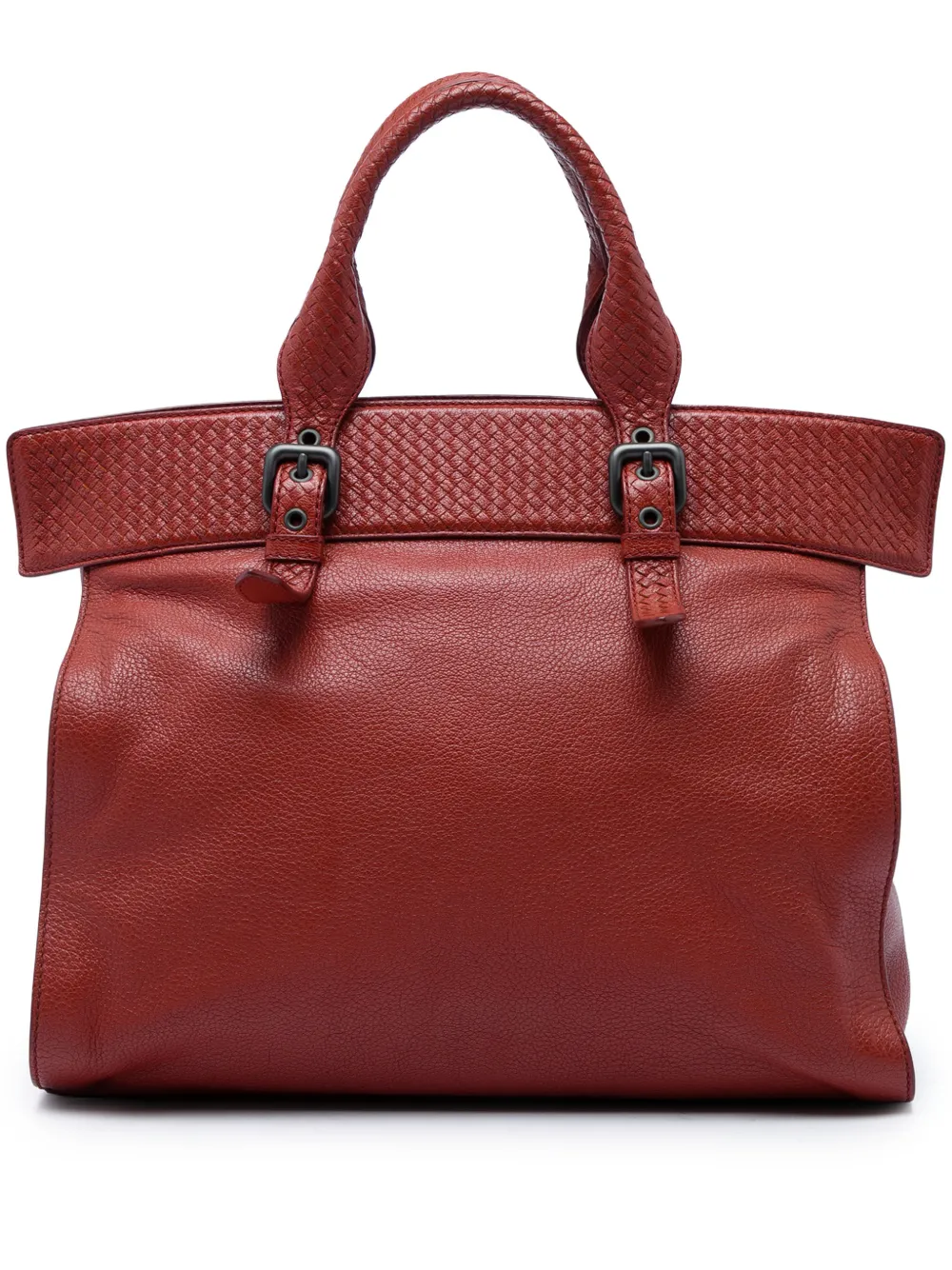 Bottega Veneta Pre-Owned 2012-2026 Tote Bag aus Nappaleder mit Intrecciato-Besatz - Rot
