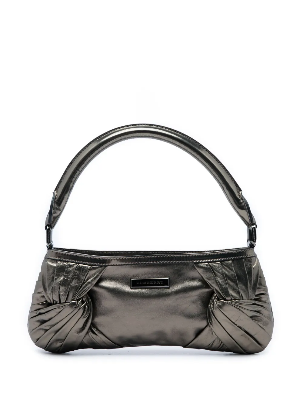Burberry Pre-Owned 2000-2017 Sling Knot Schultertasche aus Leder in Metallic-Optik - Braun