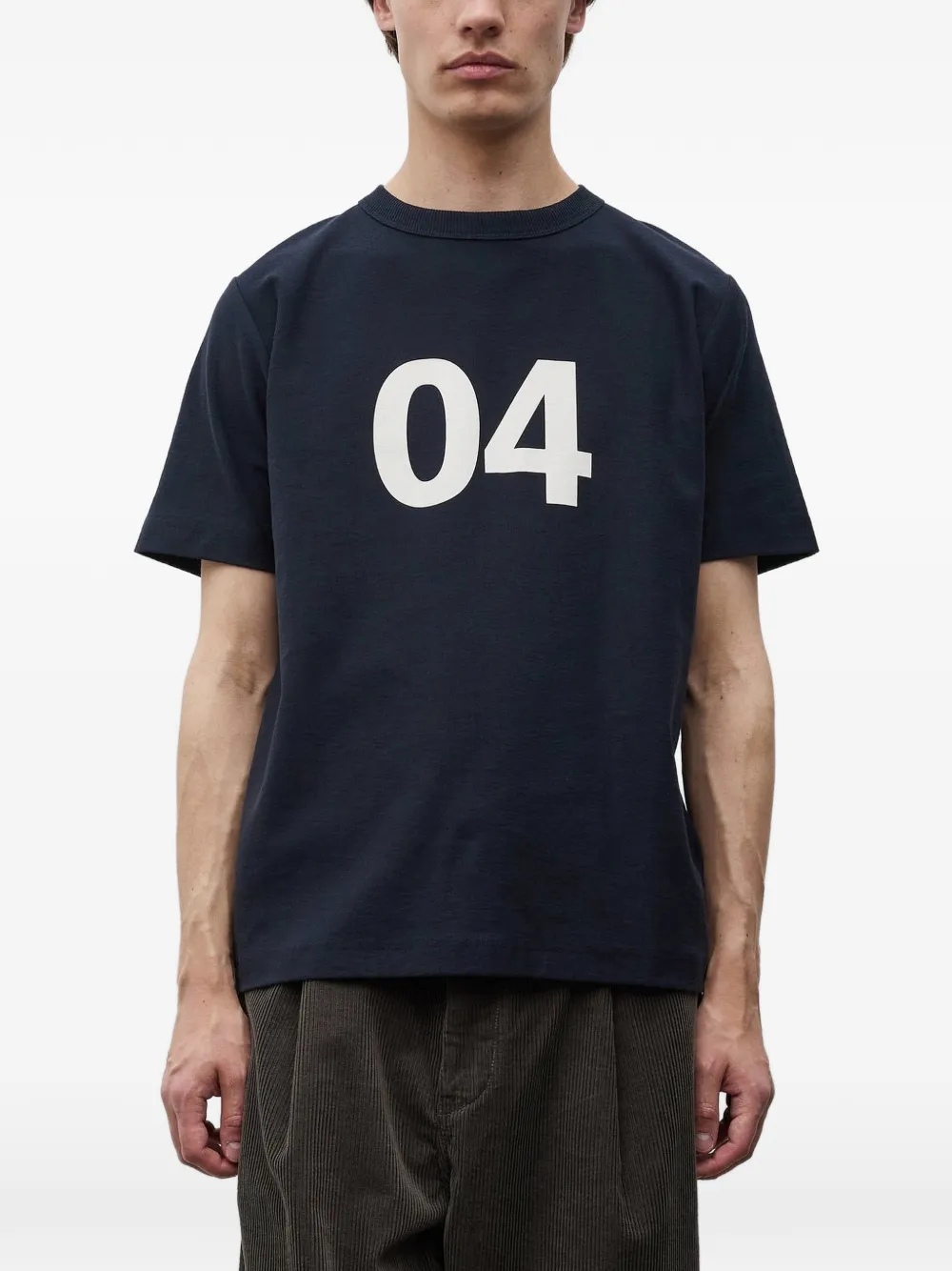 Norse Projects Elmelunde graphic-print cotton T-shirt Blauw