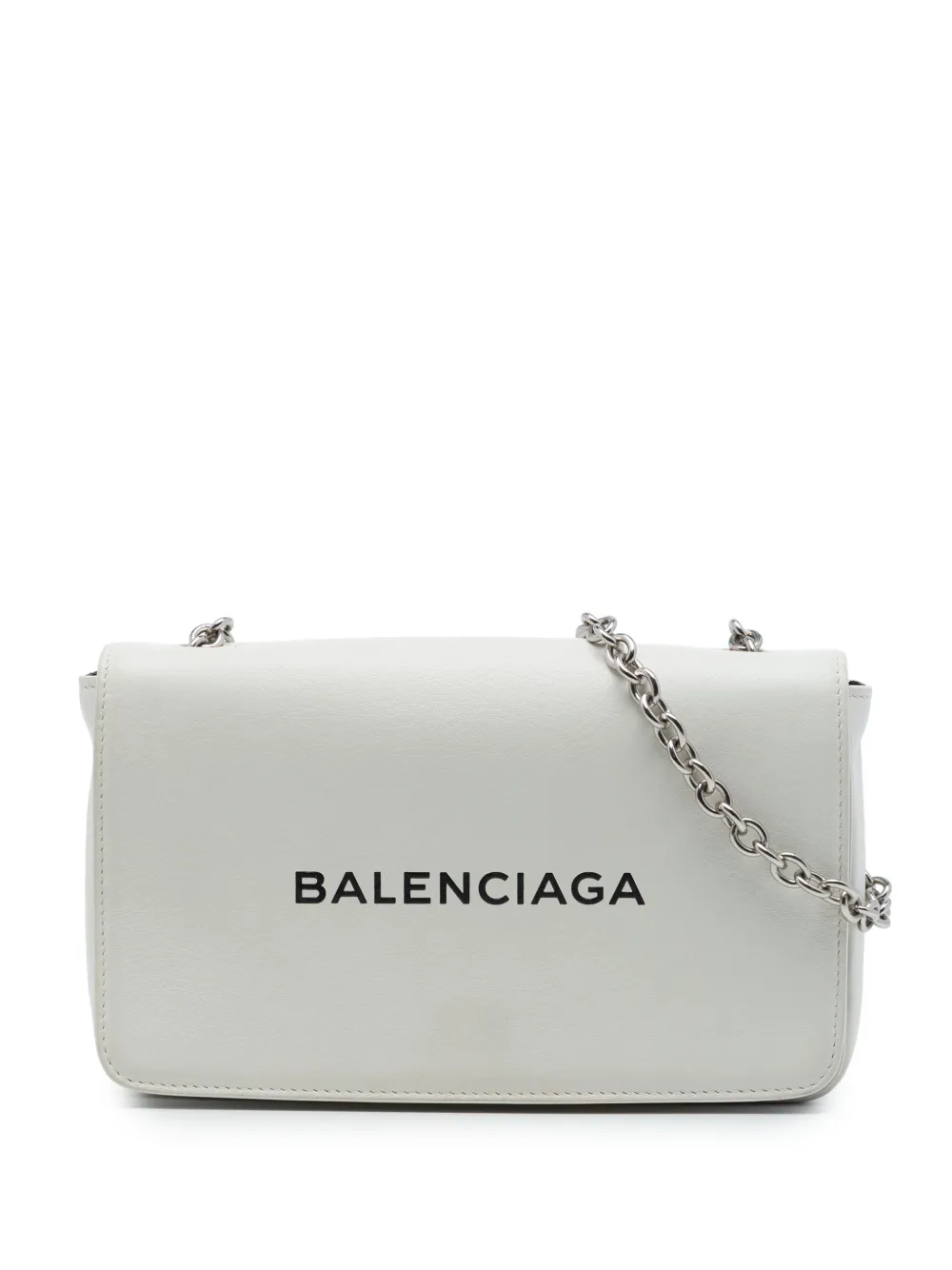 Balenciaga Pre-Owned 2018 Everyday Wallet on Chain Umhängetasche aus Leder - Weiß