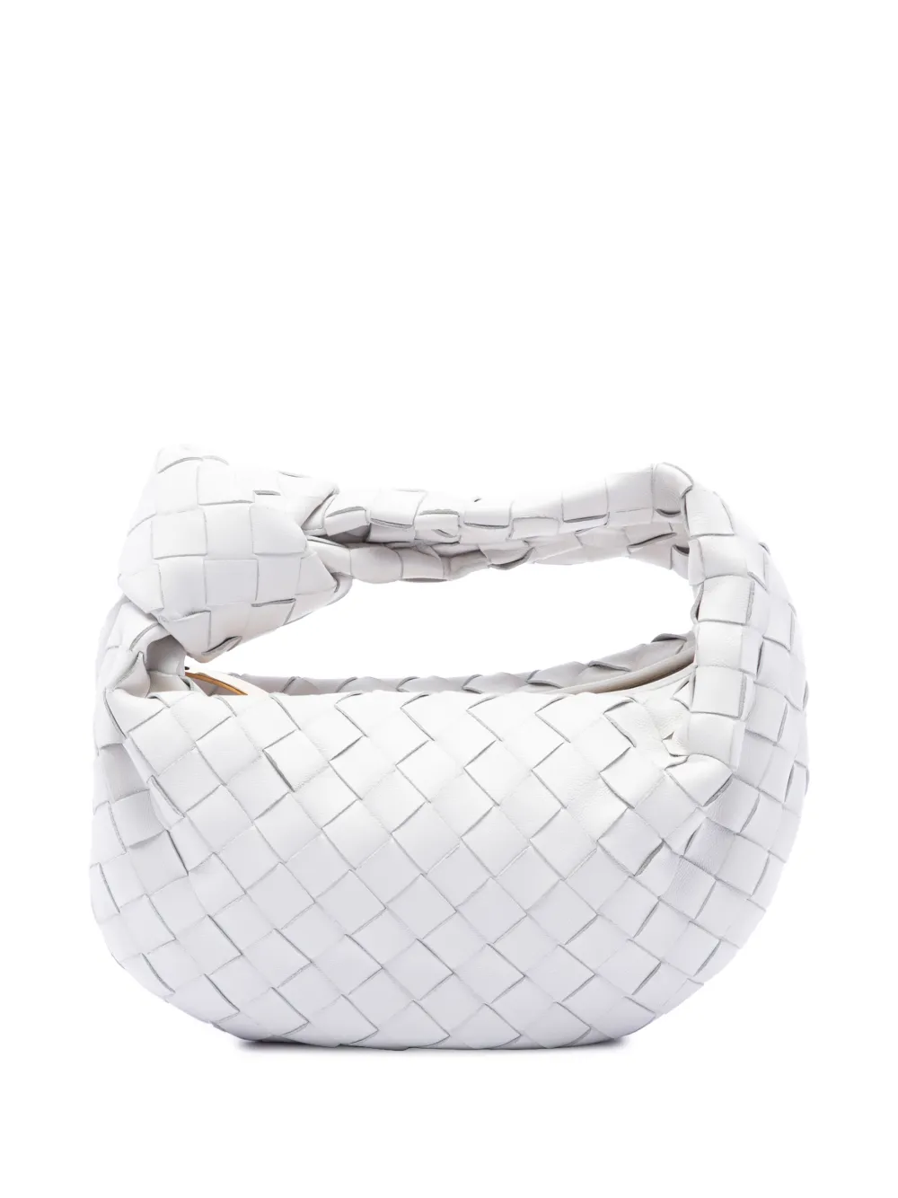 Bottega Veneta Pre-Owned 2012-2026 mini Intrecciato Jodie Tasche aus Nappaleder - Weiß
