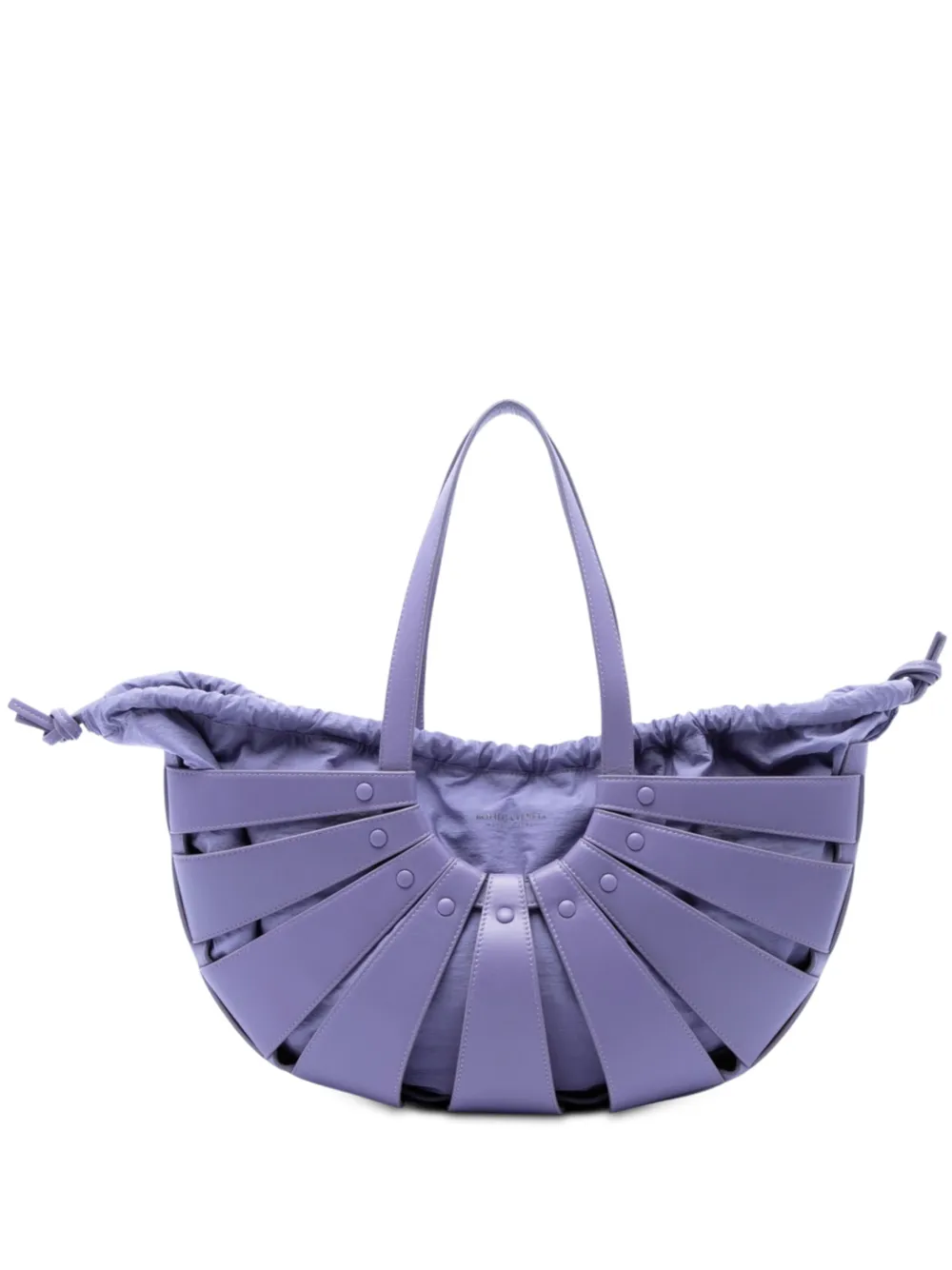 Bottega Veneta Pre-Owned sac à bandoulière The Shell en cuir de veau médium (2012-2026) - Violet