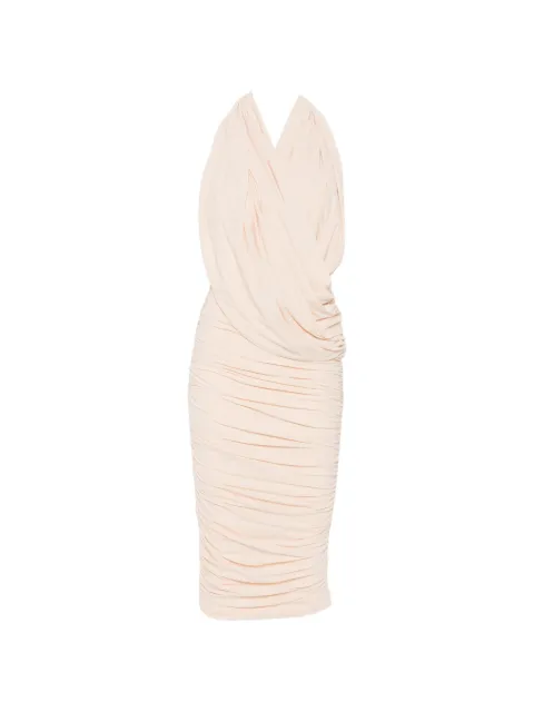 Amazuìn Manoon ruched halterneck midi dress