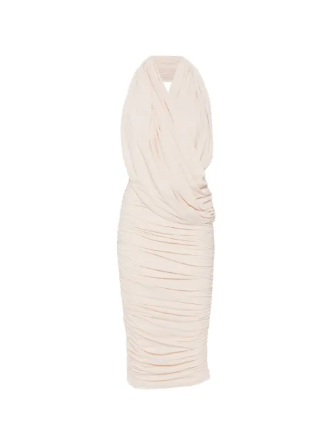 Amazuìn Manoon ruched halterneck midi dress
