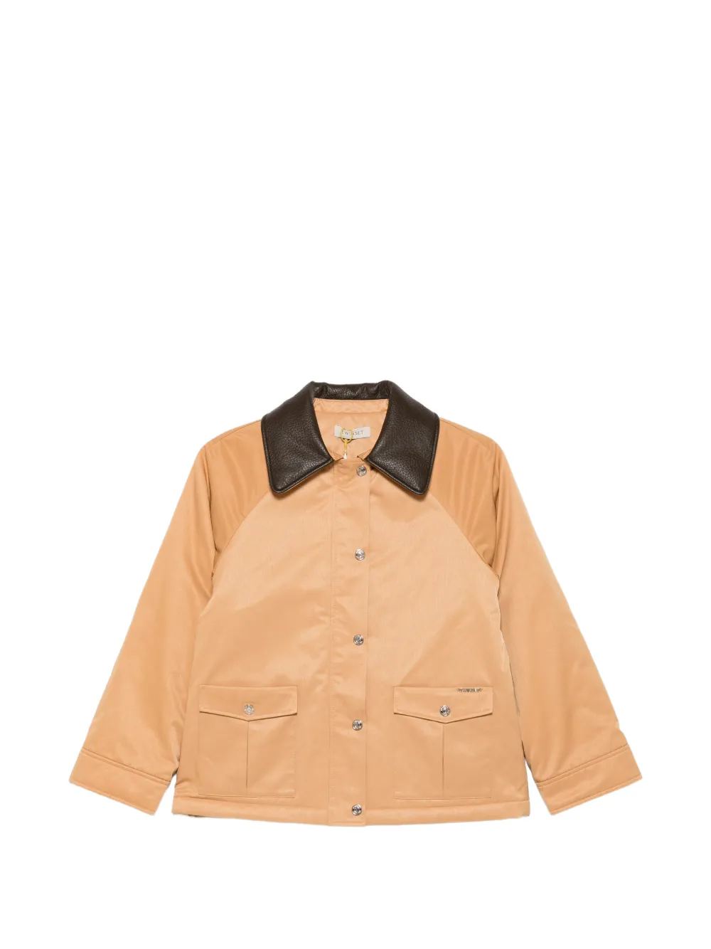 TWINSET Kids contrast-collar jacket - Toni neutri