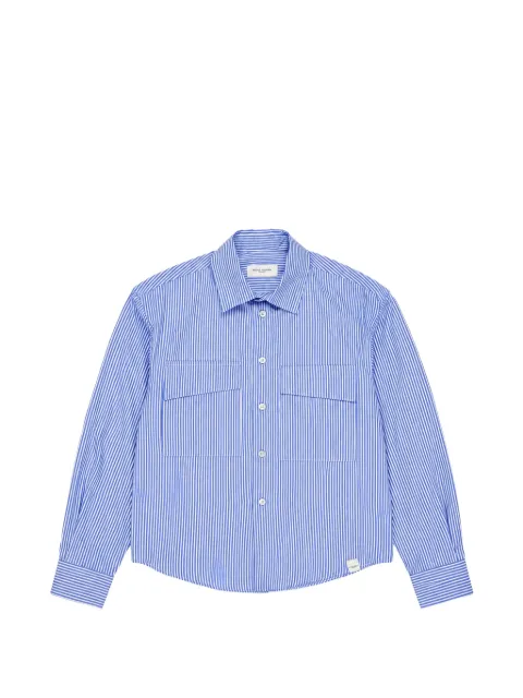 Paolo Pecora Kids vertical-stripe chest-pockets shirt