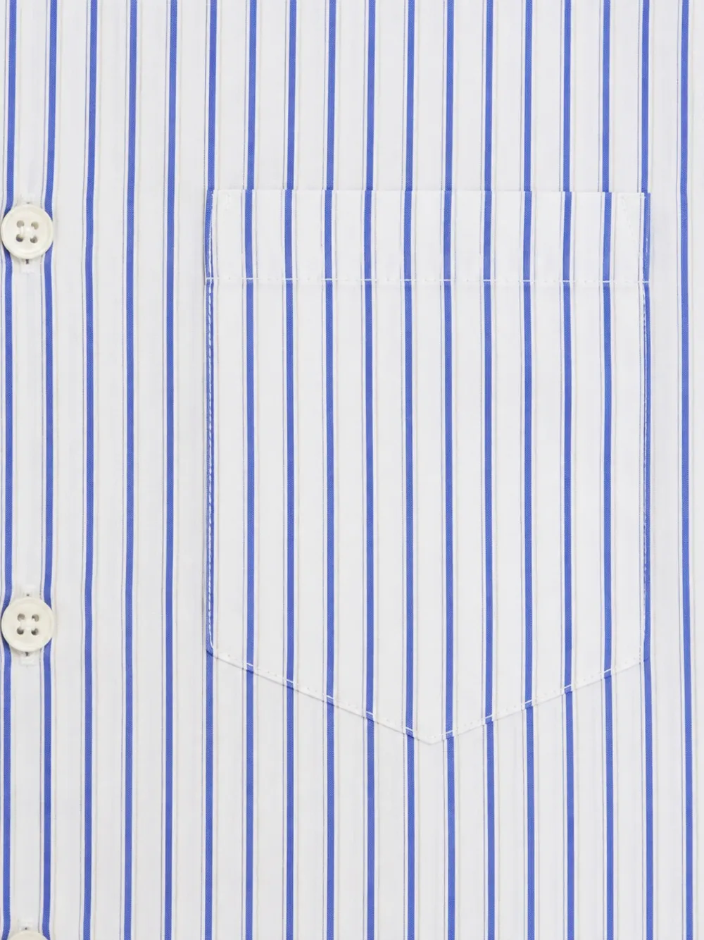 Paolo Pecora Kids Shirt met verticale strepen en borstzak Blauw