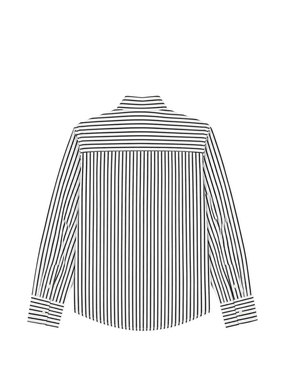 Paolo Pecora Kids striped long-sleeved shirt Zwart