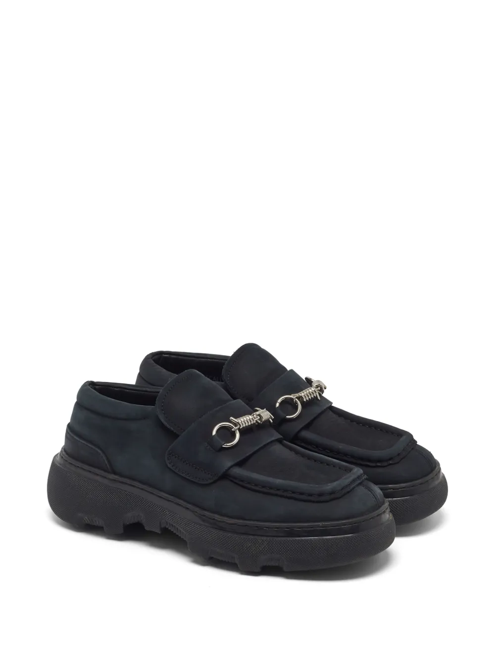 Burberry Pre-Owned mocassins à détail métallique - Noir