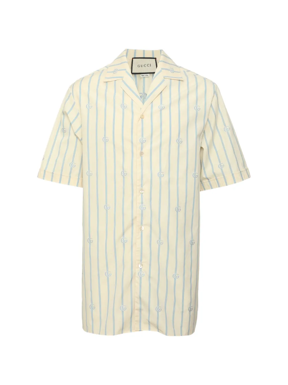 Gucci Pre-Owned chemise Double G à rayures monogrammées - Tons neutres Gucci Pre-Owned chemise Double G à rayures monogrammées - Tons neutres