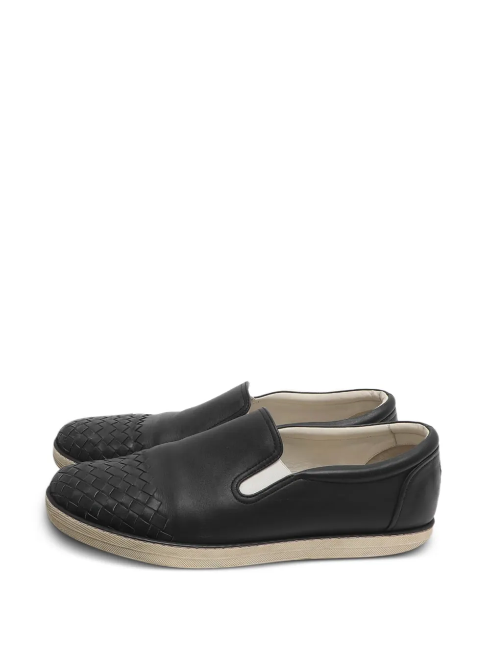 Bottega Veneta Pre-Owned Dodger Intrecciato Slip-On-Sneakers - Schwarz