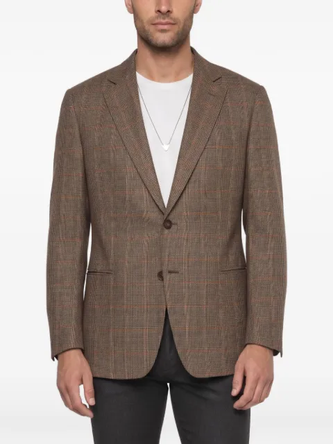 Armani Vintage single-breasted checkered blazer