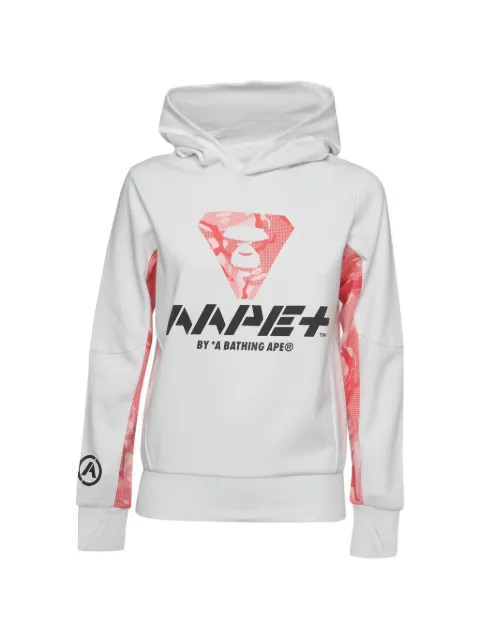 A BATHING APE® Logo camo-print hoodie