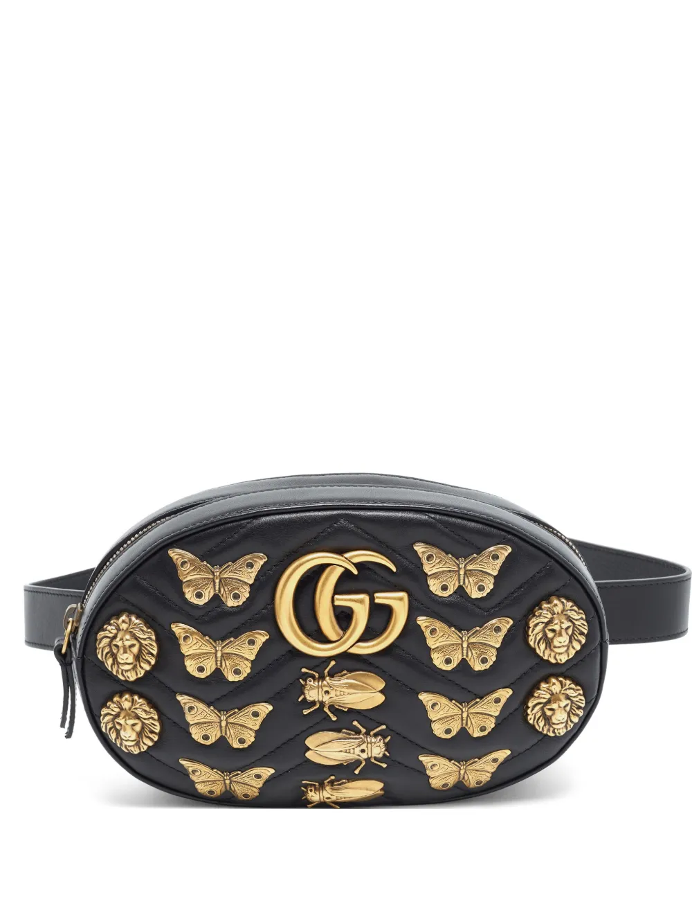 Gucci Pre-Owned sac banane GG Marmont à design matelassé - Noir Gucci Pre-Owned sac banane GG Marmont à design matelassé - Noir
