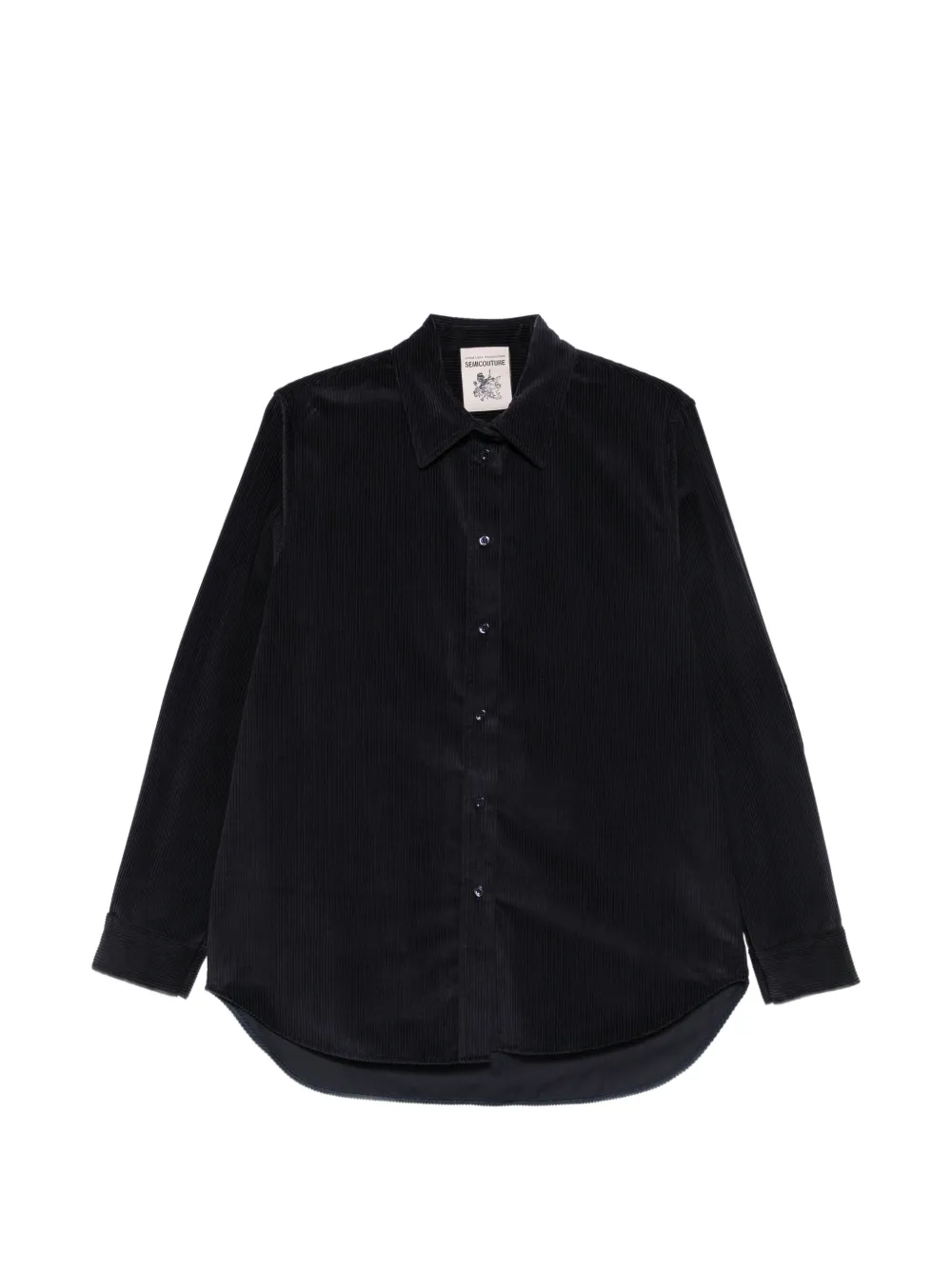 Semicouture corduroy elbow-patch shirt