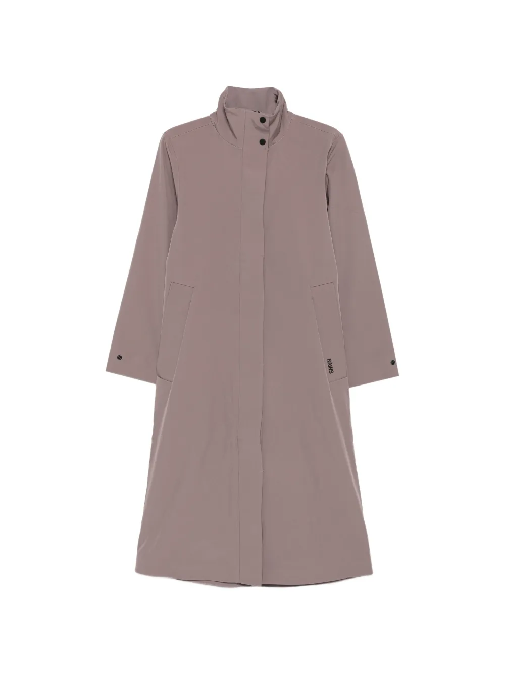 Rains hooded concealed-fastening coat - Grigio