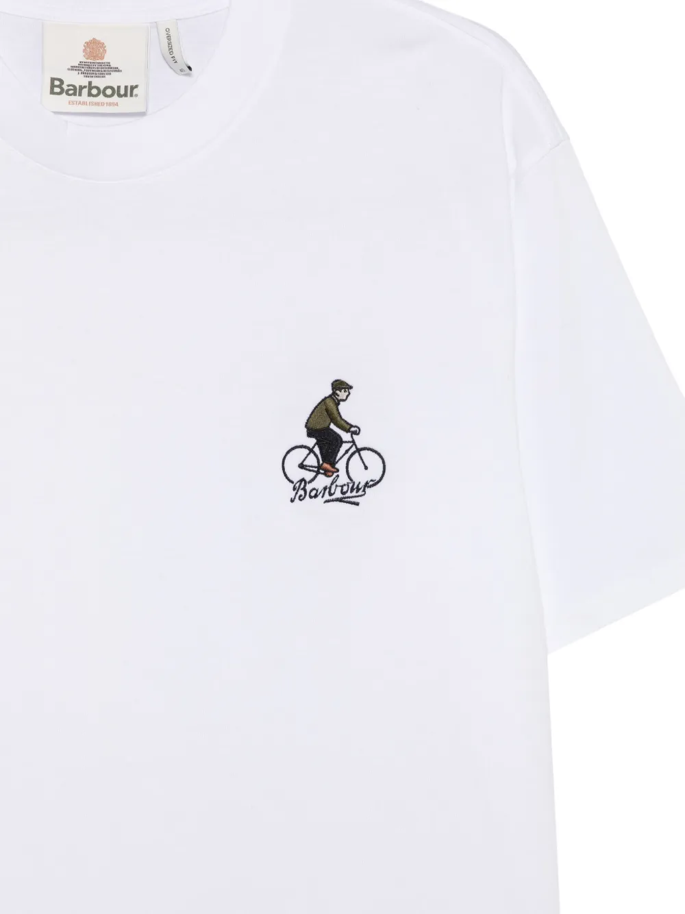 Barbour embroidered logo-patch T-shirt Wit