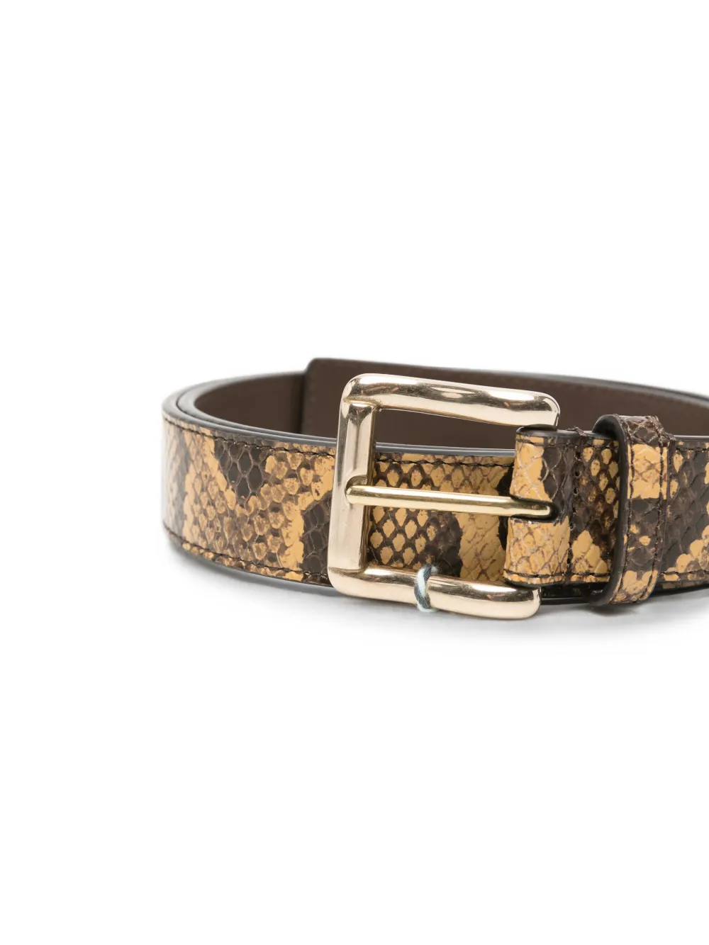 AMIRI snake-effect buckle belt Bruin