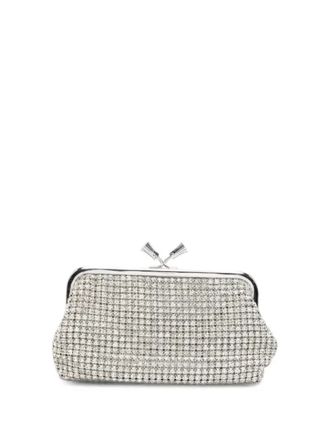Anya Hindmarch crystal-embellished tassel-clasp clutch bag